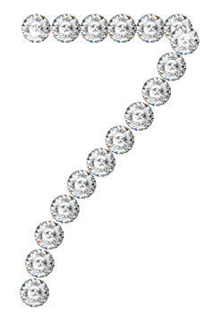 Diamond bling number png