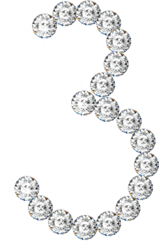Diamond bling number png