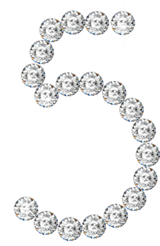 Diamond bling number png