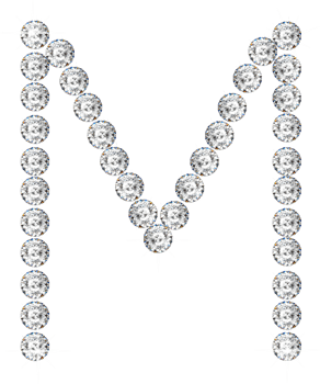 Diamond bling alphabet png