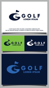 Letter G and golf logo template vector
