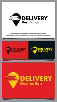 Truck delivery logo template vector