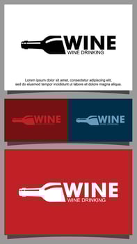 Wine bottle logo template vector
