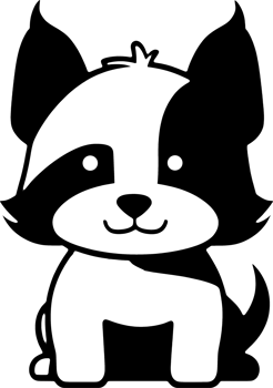 Drawing of a cute dog. AI-Generated. png