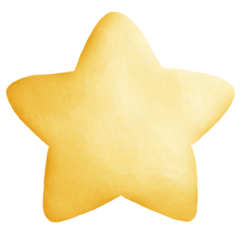 Watercolor cute star png