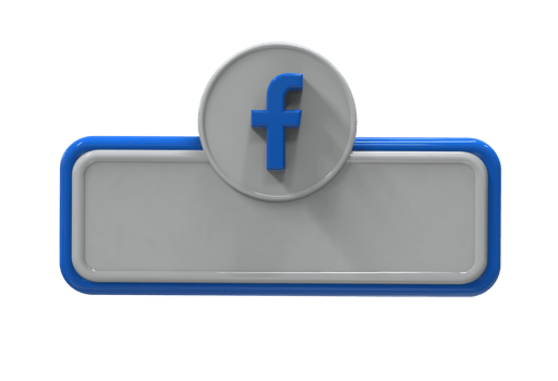 Social media icon logo lower third web banner 3d design render png