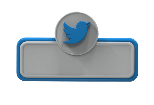 Social media icon logo lower third web banner 3d design render png