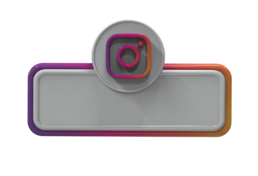 Social media icon logo lower third web banner 3d design render png