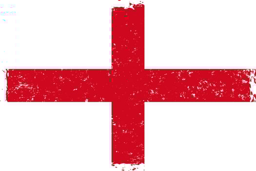England flag grunge distressed style vector