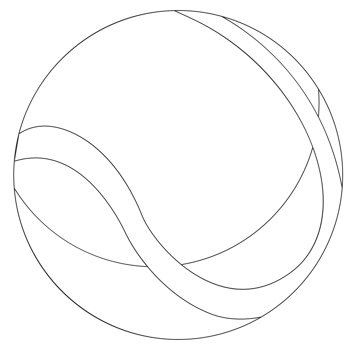 Tennis Sport Balls 2D Outline Illustrations png