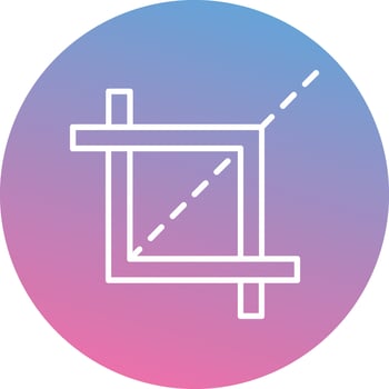 Crop Tool Glyph Icon vector