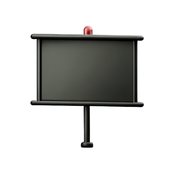 blackboard 3d rendering icon illustration png