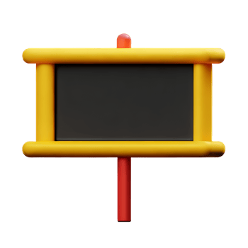 blackboard 3d rendering icon illustration png