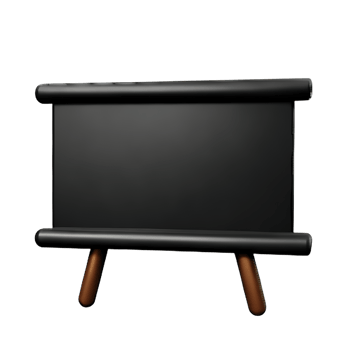 blackboard 3d rendering icon illustration png