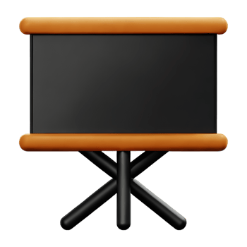 blackboard 3d rendering icon illustration png