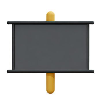 blackboard 3d rendering icon illustration png