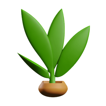 fern 3d rendering icon illustration png