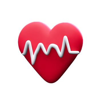 heartbeat 3d rendering icon illustration png