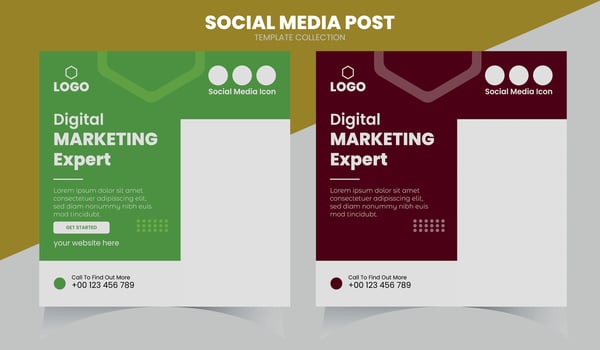 Digital Marketing Social Media Post vector
