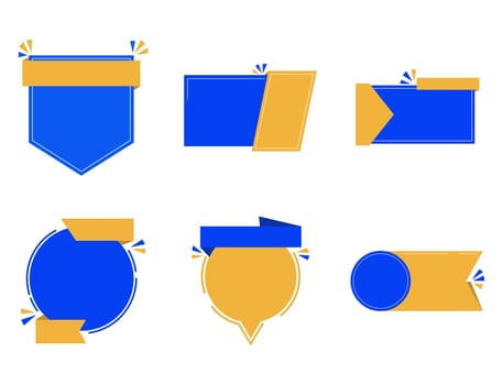 flat banner promotion set vector