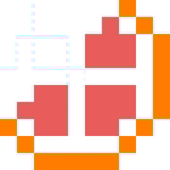 orange fruit cartoon icon in pixel style vector