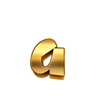 Golden Letter A, pro transparent background, Shiny Metallic 3D for Celebration and Designr png
