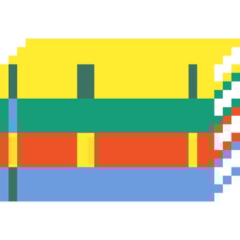 book cartoon icon in pixel style vector