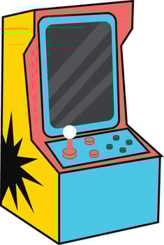 Vector flat illustration of old school console games, nostalgic games. retro gaming stick. children's games.
