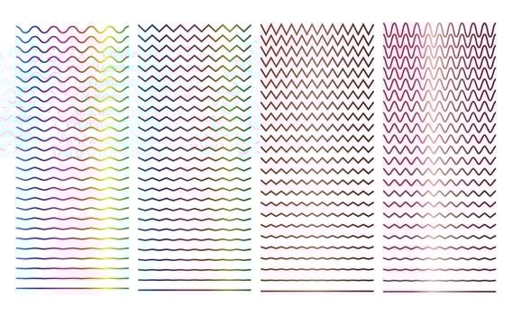 Thin wavy lines seamless pattern. Repeatable wavy zigzag lines vector pattern.