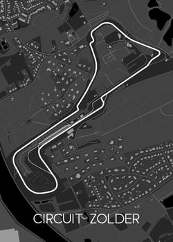 Circuit Zolder map Seasonal touring car and superbike races, plus freestyle stunt events at motorsport racing circuit. vector