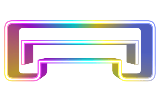 3d render of stripe with rainbow colors png