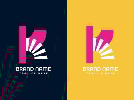 k modern letter logo design vector