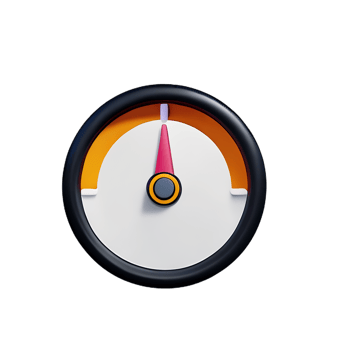 speedometer 3d rendering icon illustration png