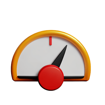 speedometer 3d rendering icon illustration png