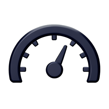 speedometer 3d rendering icon illustration png