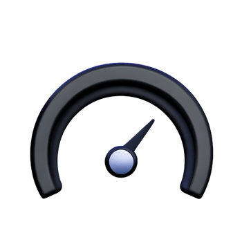 speedometer 3d rendering icon illustration png