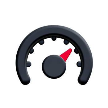 speedometer 3d rendering icon illustration png