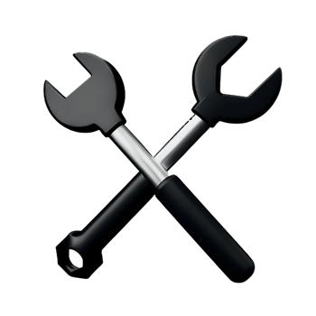 wrench 3d rendering icon illustration png