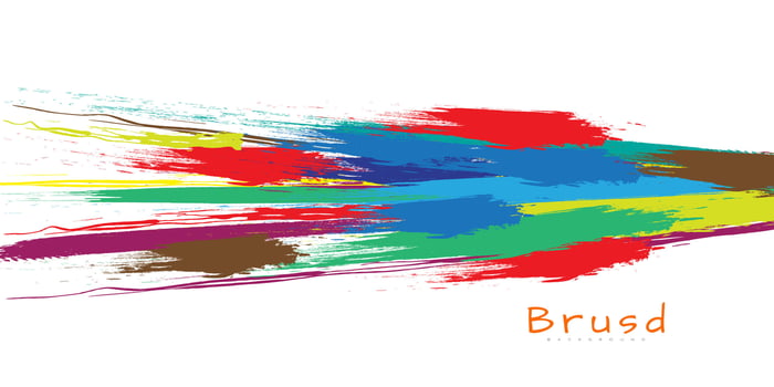 Abstract and Vector Brush Background with Colorful Brush Strokes