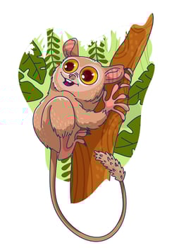Cute Tarsius Illustration vector