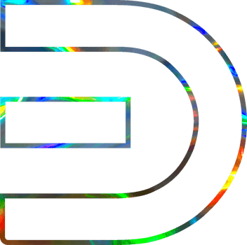 Holographic shiny alphabet png