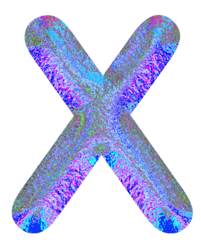 Holographic metallic alphabet png