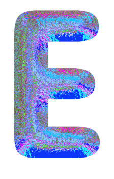 Holographic metallic alphabet png