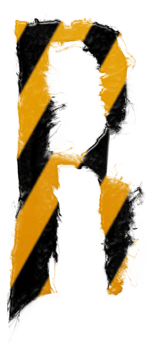 Grunge danger alphabet png