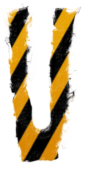 Grunge danger alphabet png