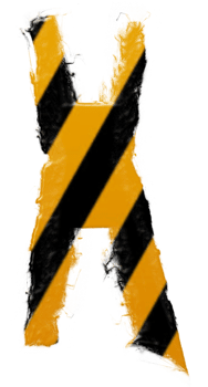 Grunge danger alphabet png