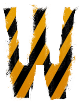 Grunge danger alphabet png