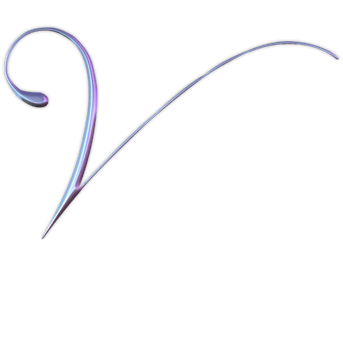 Iridescent curly alphabet png