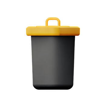 garbage 3d rendering icon illustration png