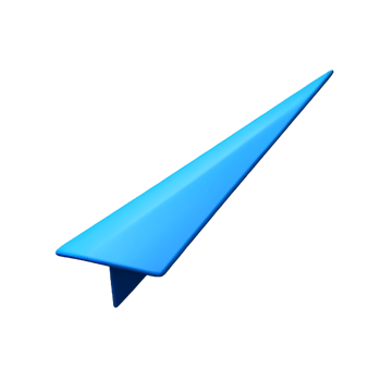 paper plane 3d rendering icon illustration png